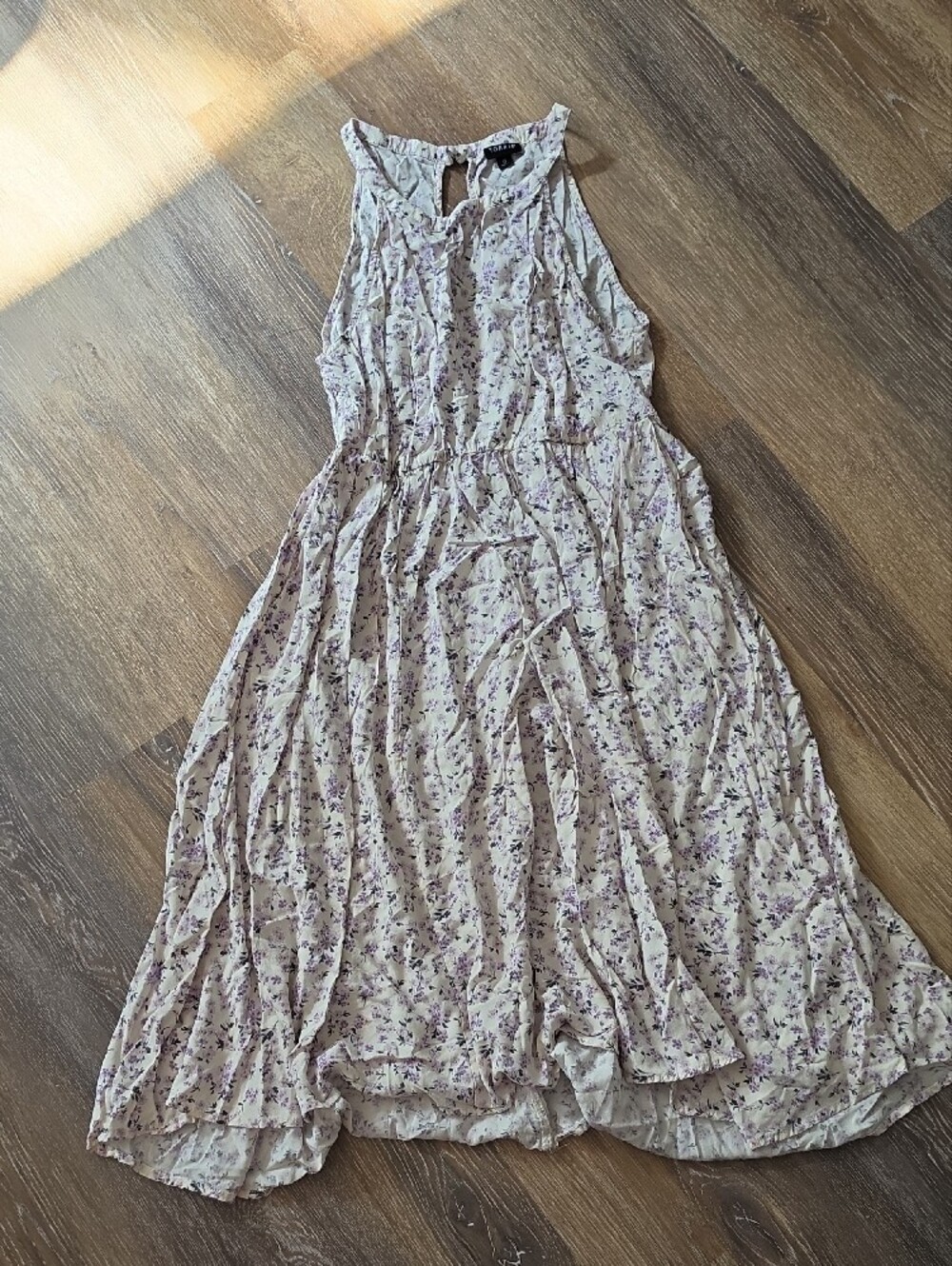 torrid Lavender Floral High-Low Summer Dress - Picture 3 of 4